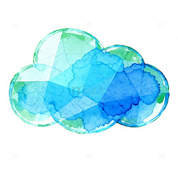 水彩云彩图案设计素材