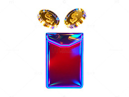 霓虹灯光钱包创意图案设计