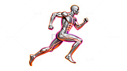 科技感跑步者模型设计图