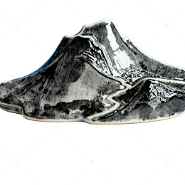 山水墨画陶瓷装饰品