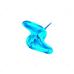 蓝光透明生物形态摄影