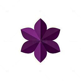 简约紫花图案设计