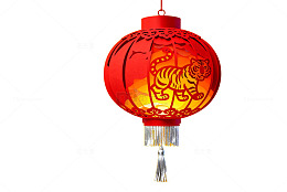 中国风红灯笼装饰元素
