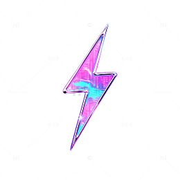 霓虹闪电科技风格图案设计素材