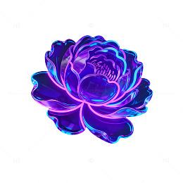 霓虹灯光效花朵图案艺术设计