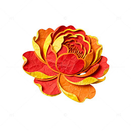 剪纸艺术花朵装饰图案