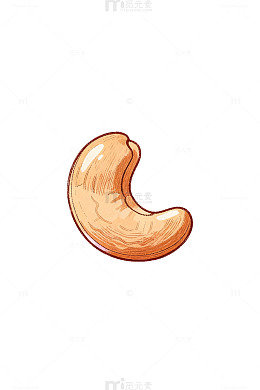 简约卡通腰果插画