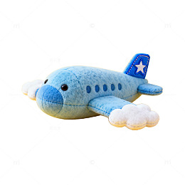 卡通飞机毛绒玩具摄影