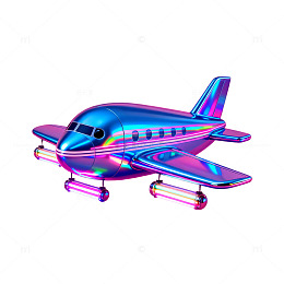 霓虹科幻飞机设计素材