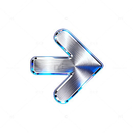 金属质感箭头科技感设计元素