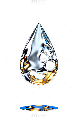 金属水滴抽象艺术图