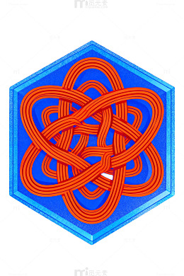 复杂结绳艺术图案