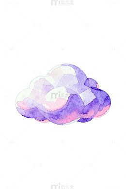 水彩云朵装饰画