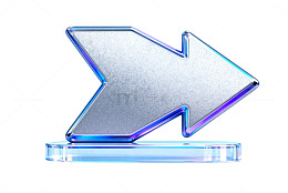 玻璃箭头指示标志设计素材