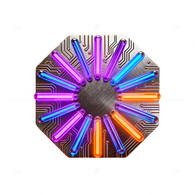 未来科技感电路板发光组件
