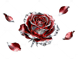 立体金属玫瑰装饰图案