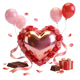 浪漫情人节爱心装饰图片