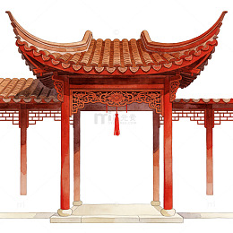 中国古典建筑门楼模型