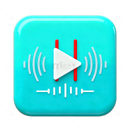 科技风音乐播放器图标