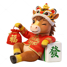 卡通虎年新年吉祥物