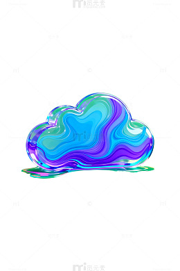 炫彩云形装饰物