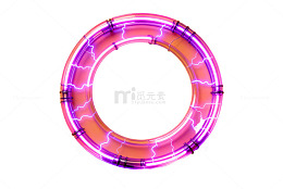 霓虹灯效果圆形图案创意装饰