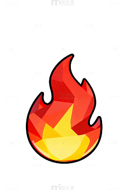 火焰图案卡通风格火苗平面设计素材