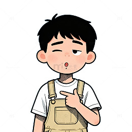 卡通小男孩头像插画