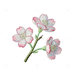 刺绣花枝装饰图案设计元素