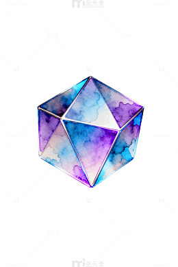 炫彩宝石光环插画