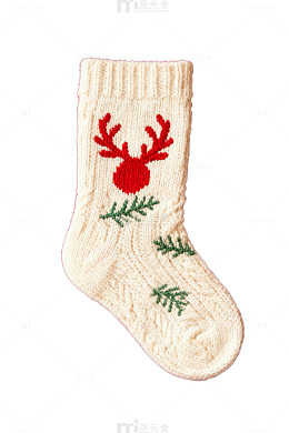 圣诞节驯鹿袜子针织品