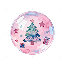 圣诞气泡画节日装饰