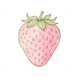 AI生成草莓插画素材