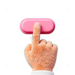 简约风格按钮点击插画