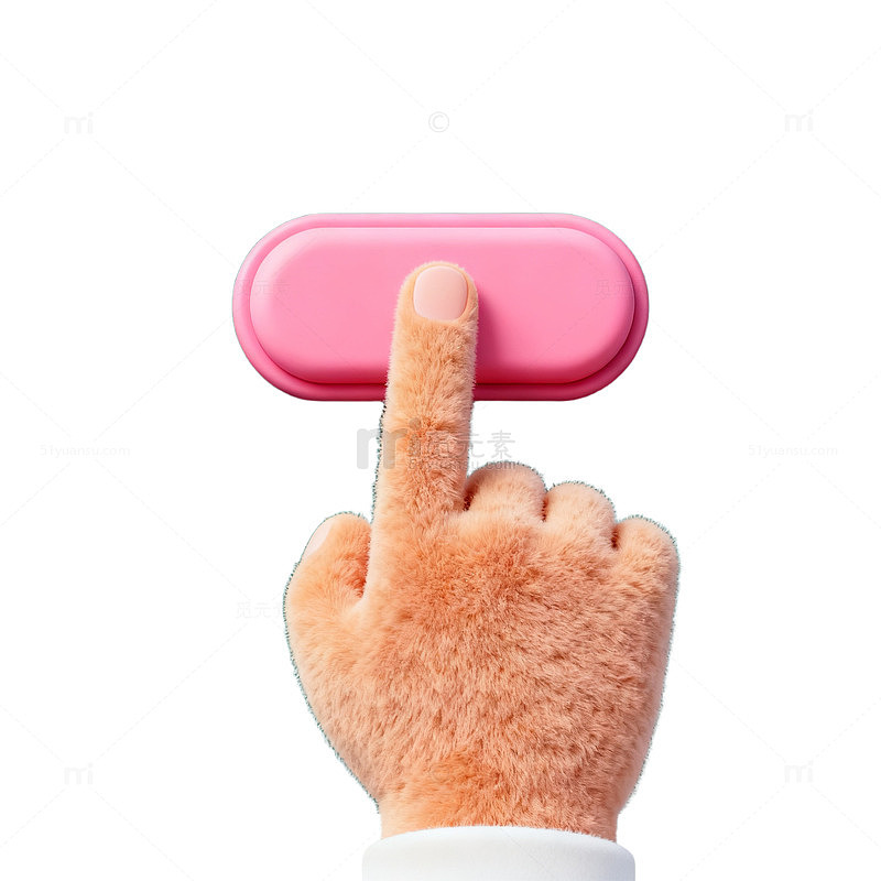 简约风格按钮点击插画