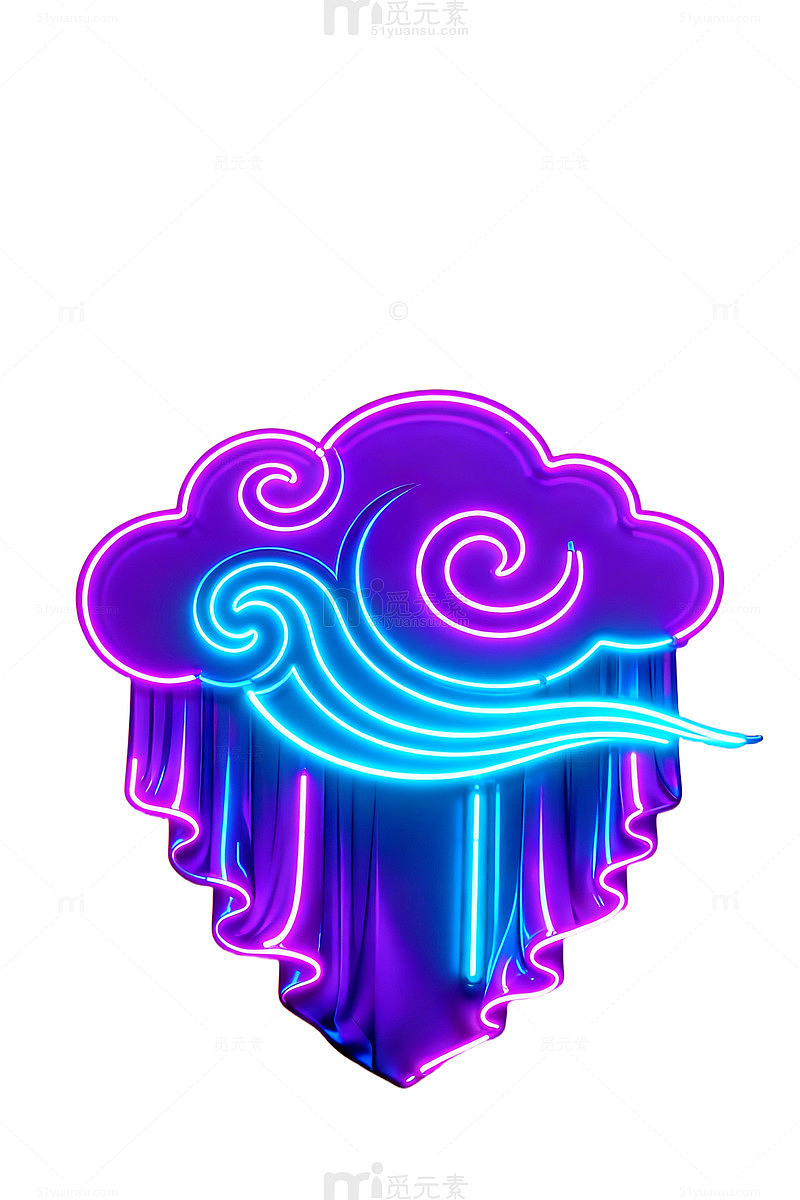 霓虹云彩艺术装饰画