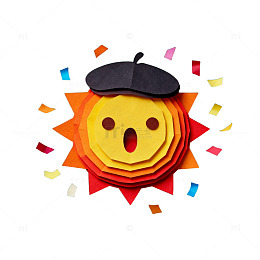 创意手工太阳笑脸纸艺作品