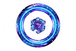 科幻风水晶立方体图案