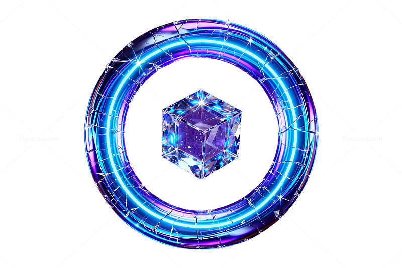 科幻风水晶立方体图案