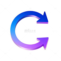 蓝紫循环箭头图标设计
