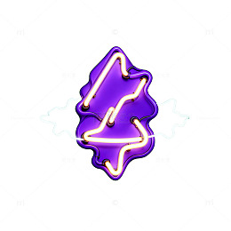 霓虹灯圣诞树图案设计