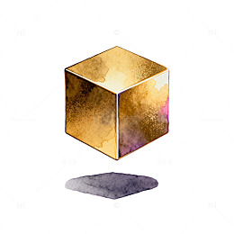 星空金立方神秘插画