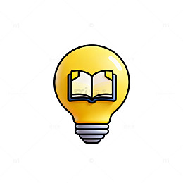 灯泡书本创意图标设计