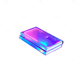 彩虹色书籍未来科技感设计