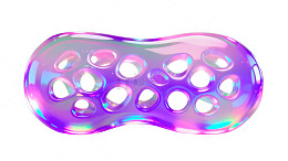 彩虹色透明橡胶玩具