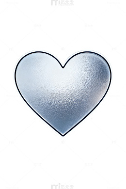 蓝色光影心形图案设计