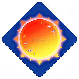 卡通太阳星星图案设计