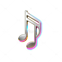 霓虹音乐符号艺术图像