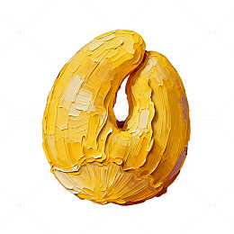 油画风格甜甜圈绘画设计素材