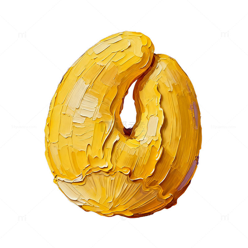 油画风格甜甜圈绘画设计素材
